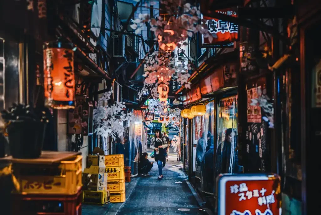 Calle de Shinjuku por la noche