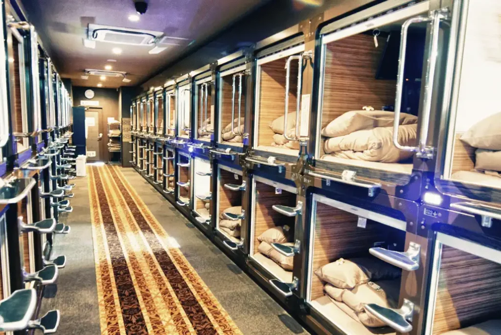 Hoteles Cápsula en la Ciudad de Tokyo en Japón