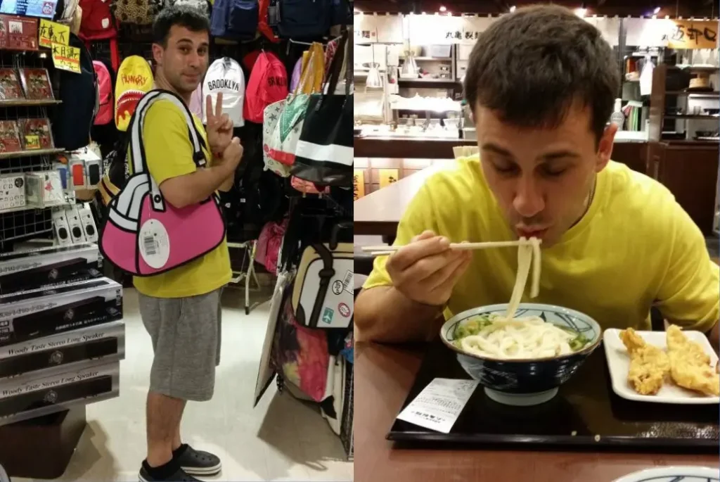 La vida de un español en Japón de compras y comiendo udon
