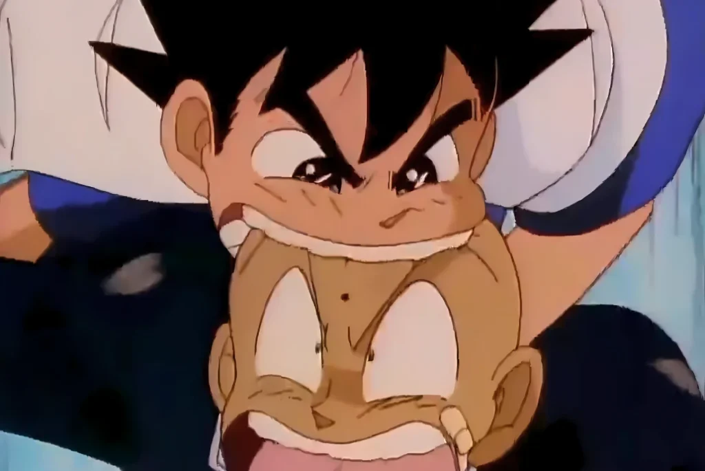 Yaiba y Takeshi Onimaru luchando en uno de los episodios del antiguo anime
