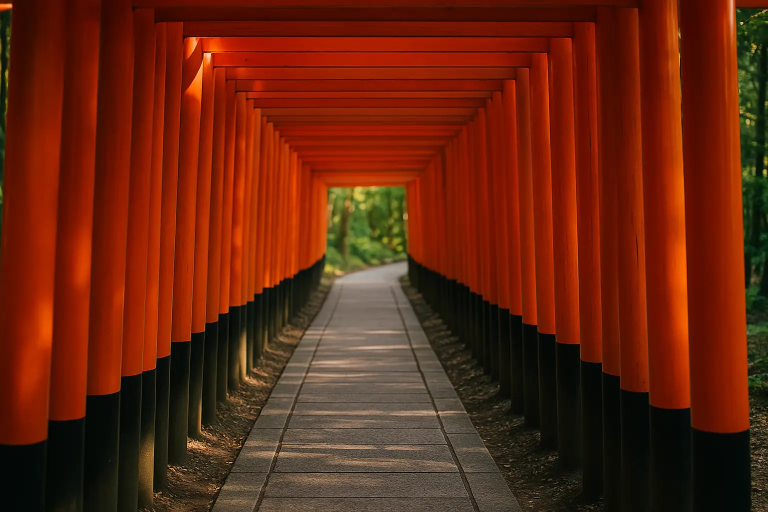 Sendero de toriis rojos en Fushimi Inari, Kioto